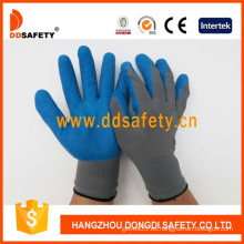 Nylon gris con azul Latex Glove-Dnl116